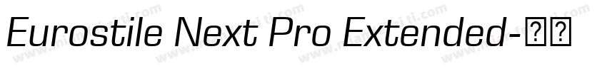 Eurostile Next Pro Extended字体转换